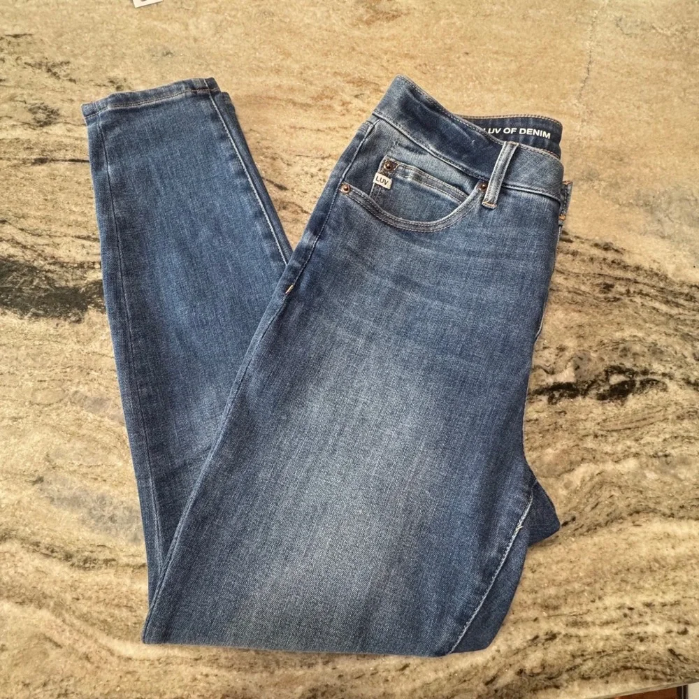 For Luv of Denim Jeans Womens 6‎ High Rise Skinny Blue Medium Wash Old Money 999